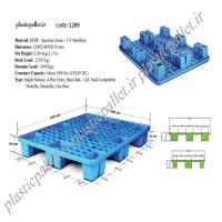 پالت پلاستیکی شانه ای مشبک 100x120x15